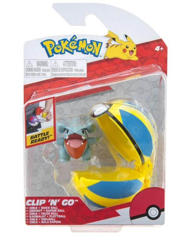 Clip 'N' Go : Griknot + Rapide Ball - Pokémon