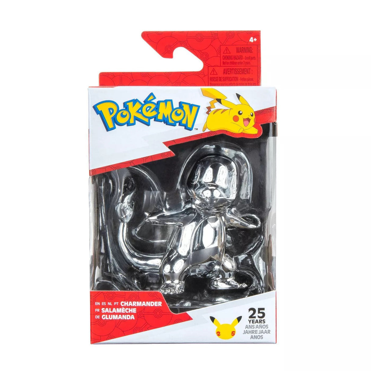 Pokémon - Figurine Salamèche Silver Anniversaire 25ans