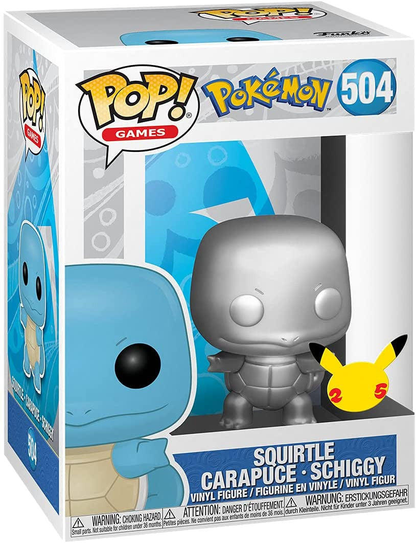 Funko POP! Games - Pokémon 504 - Carapuce Silver 25 Ans