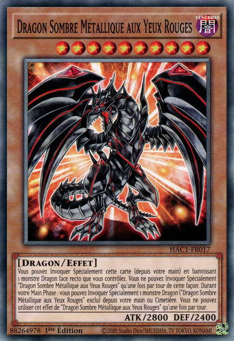 Dragon Sombre Métallique aux Yeux Rouges : HAC1-FR017 (V.1 - C)