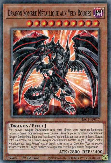 Dragon Sombre Métallique aux Yeux Rouges : HAC1-FR017 (V.2 - DNPR)