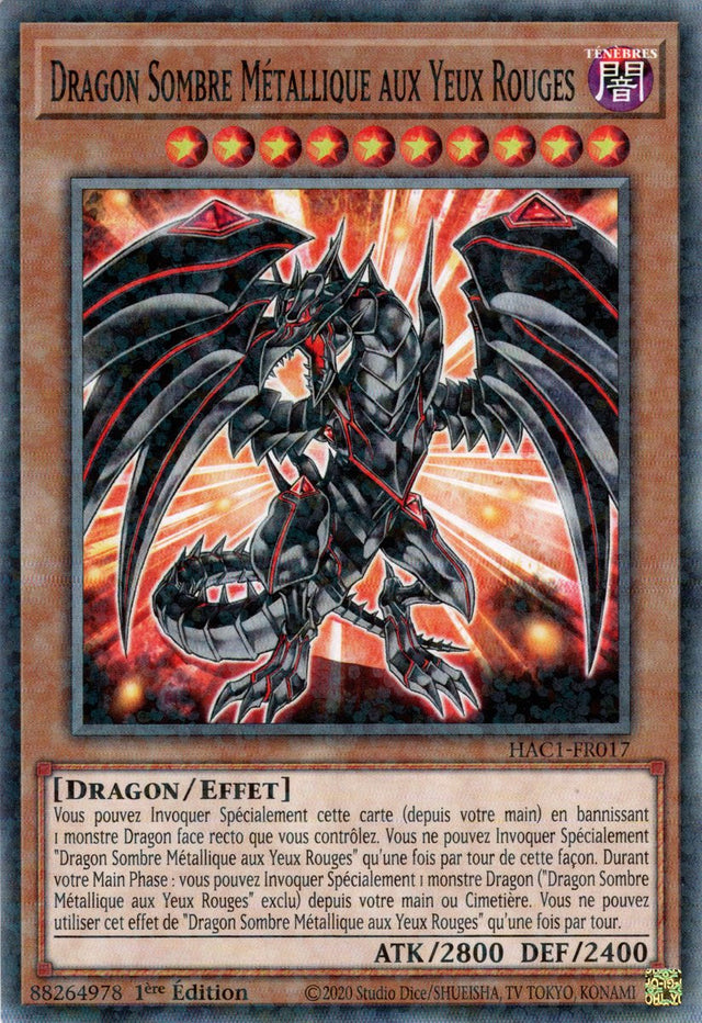 Dragon Sombre Métallique aux Yeux Rouges : HAC1-FR017 (V.2 - DNPR)