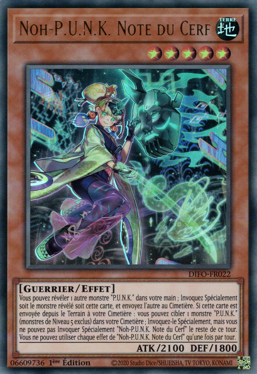 Noh-P.U.N.K. Note du Cerf - DIFO-FR022 - Cartes Yu-Gi-Oh!