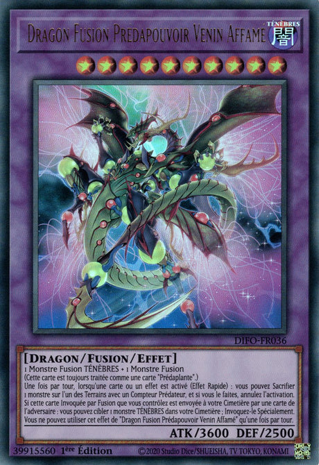 Dragon Fusion Prédapouvoir Venin Affamé - DIFO-FR036 - Cartes Yu-Gi-Oh!
