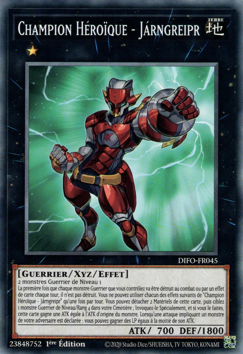 Champion Héroïque - Járngreipr - DIFO-FR045 - Cartes Yu-Gi-Oh!