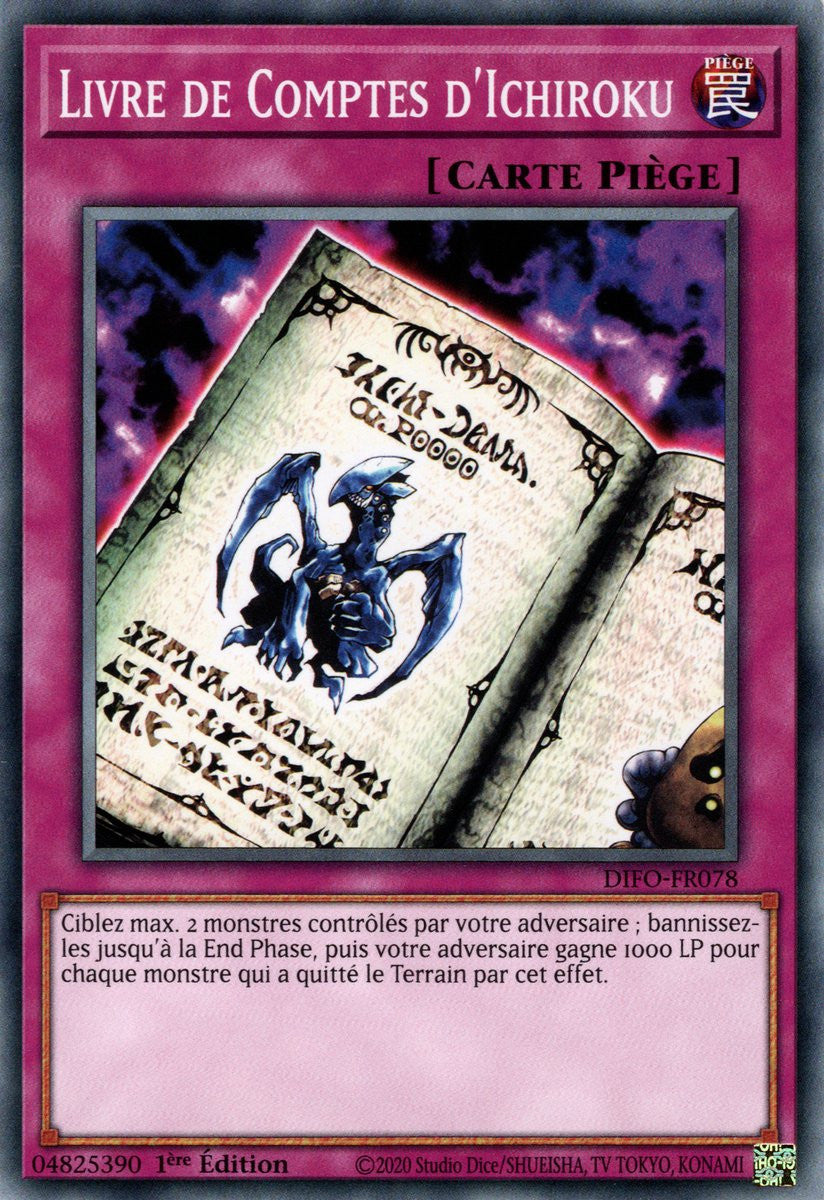 Livre de Comptes d'Ichiroku - DIFO-FR078 - Cartes Yu-Gi-Oh!