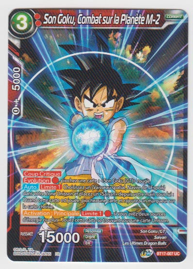 B17-007 Son Goku, Combat sur la planète M-2 - Cartes Dragon Ball Super