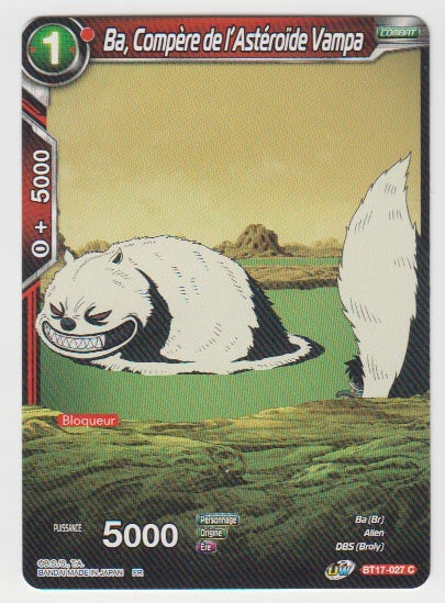 B17-027 Ba, Compère de l'Astéroïde Vampa - Cartes Dragon Ball Super