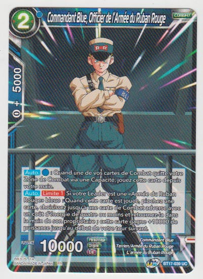 B17-039 Commandant Blue, Officier de l'Armée du Ruban Rouge - Cartes Dragon Ball Super