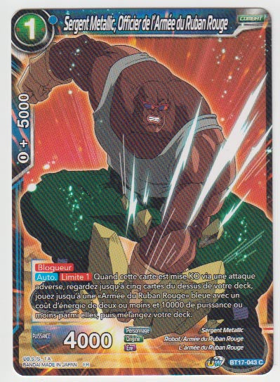 B17-043 Sergent Metallic, Officier de l'Armée du Ruban Rouge - Cartes Dragon Ball Super