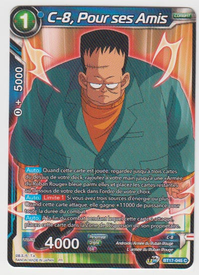 B17-045 C-8, Pour ses Amis - Cartes Dragon Ball Super