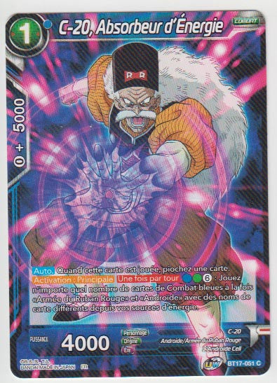 B17-051 C-20, Absorbeur d'Énergie - Cartes Dragon Ball Super