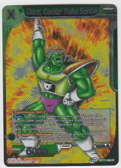 B17-063 Dore, Cooler Toku Sentai - Cartes Dragon Ball Super