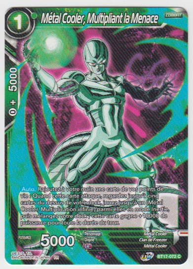B17-072 Métal Cooler, Multipliant la Menace - Cartes Dragon Ball Super