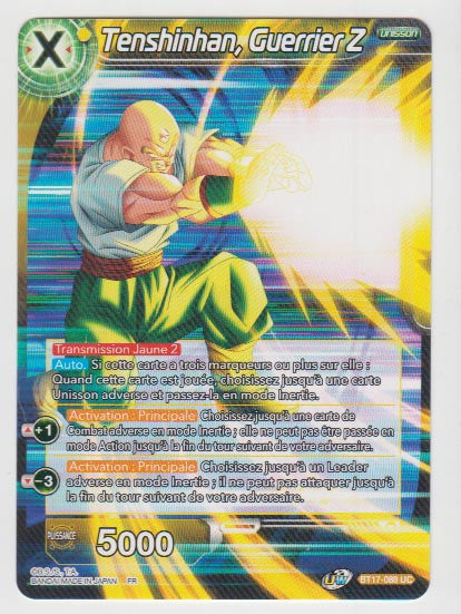 B17-088 Tenshinhan, Guerrier Z - Cartes Dragon Ball Super