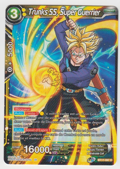 B17-097 Trunks SS, Super Guerrier - Cartes Dragon Ball Super