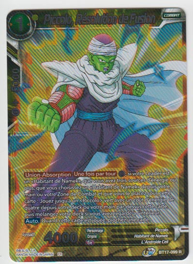 B17-099 Piccolo, Résolution de Fusion - Cartes Dragon Ball Super