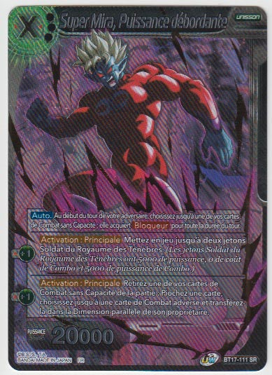 B17-111 SR Super Mira, Puissance débordante - Cartes Dragon Ball Super