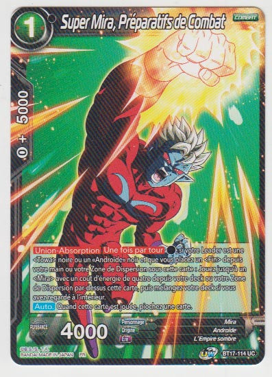 B17-114 Supr Mira, Préparatifs de Combat - Cartes Dragon Ball Super