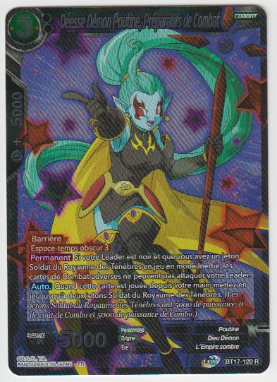 B17-120 Déesse Démon Poutine, Préparatifs de Combat - Cartes Dragon Ball Super