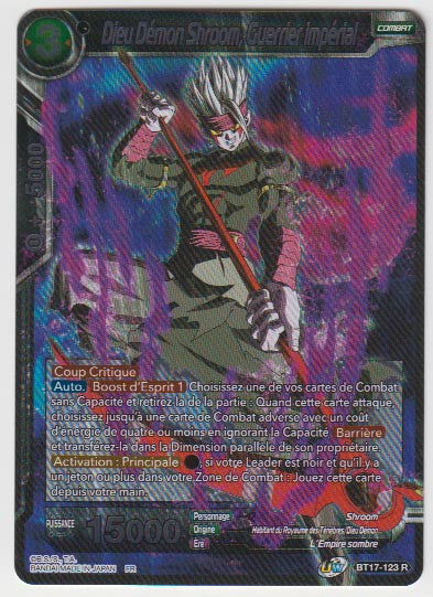 B17-123 Dieu Démon Shroom, Guerrier impérial - Cartes Dragon Ball Super