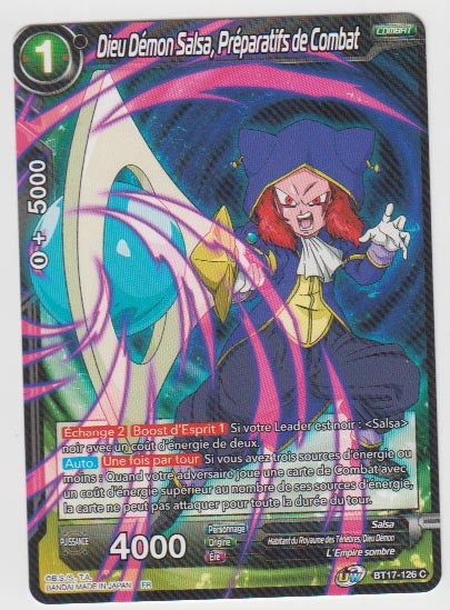 B17-126 Dieu Démon Salsa, Préparatifs de Combat - Cartes Dragon Ball Super