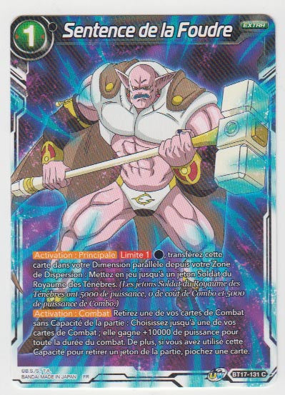 B17-131 Sentence de la Foudre - Cartes Dragon Ball Super