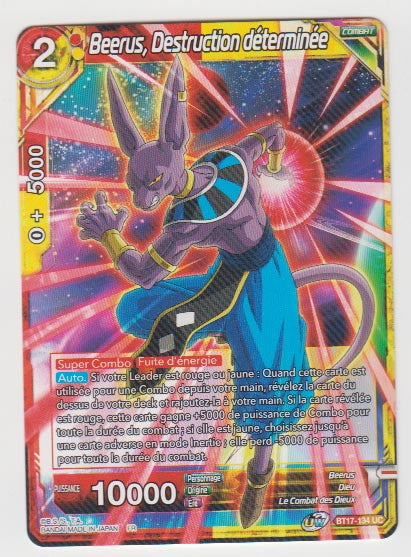 B17-134 Beerus, Destruction déterminée - Cartes Dragon Ball Super