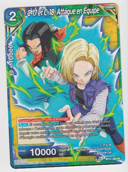 B17-136 C-17 et C-18, Attaque en Équipe - Cartes Dragon Ball Super