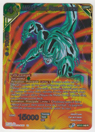 B17-140 Métal Cooler, Nouvel Ennemi - Cartes Dragon Ball Super