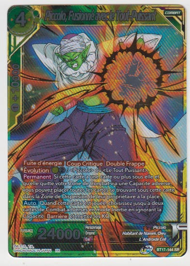 B17-144 SR Piccolo, Fusionné avec le Tout-Puissant - Cartes Dragon Ball Super