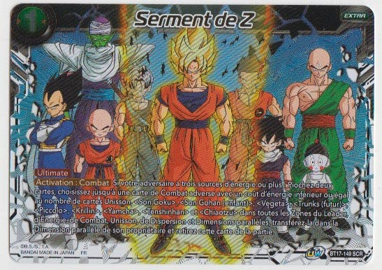 B17-149 SCR Serment de Z - Cartes Dragon Ball Super