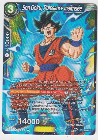 Son Goku, Puissance maîtrisée : BT16-025 (C)