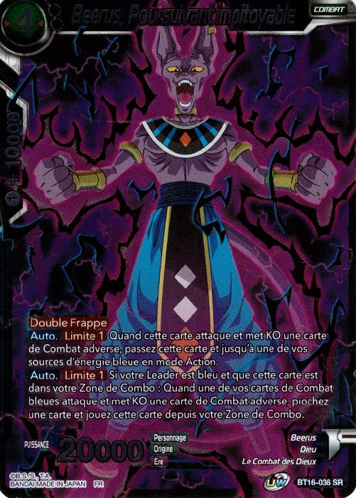 Beerus, Poursuivant impitoyable : BT16-036 (SR)