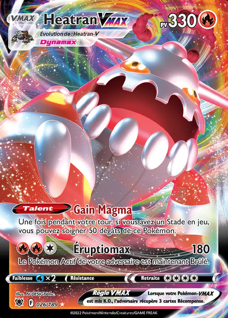 Heatran VMAX - EB10 026/189 - Astres Radieux SWSH10 - Cartes Pokémon
