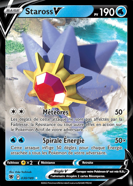 Staross V - EB10 030/189 - Astres Radieux SWSH10 - Cartes Pokémon