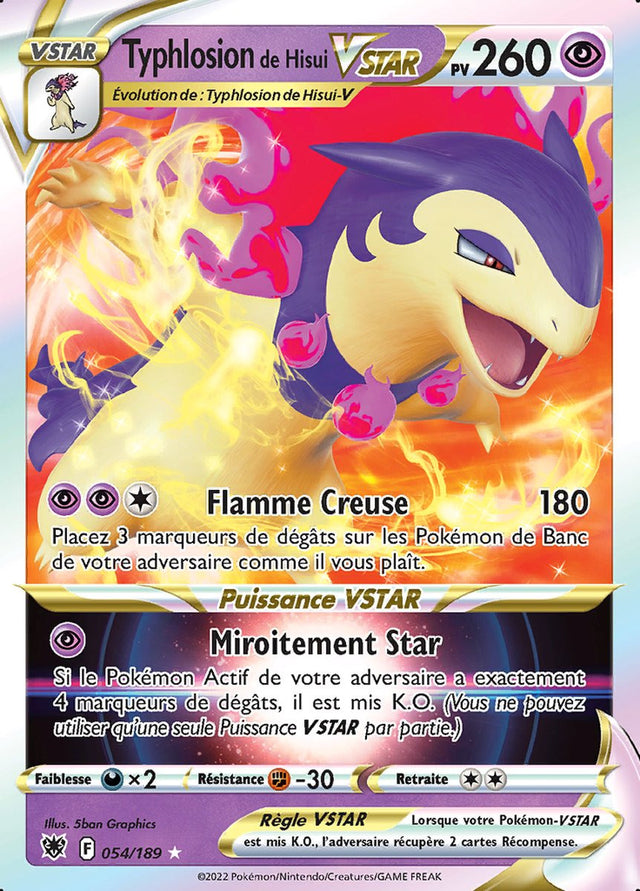 Typhlosion de Hisui VSTAR - EB10 054/189 - Astres Radieux SWSH10 - Cartes Pokémon