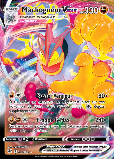Mackogneur VMAX - EB10 073/189 - Astres Radieux SWSH10 - Cartes Pokémon
