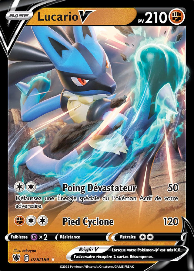 Lucario V - EB10 078/189 - Astres Radieux SWSH10 - Cartes Pokémon