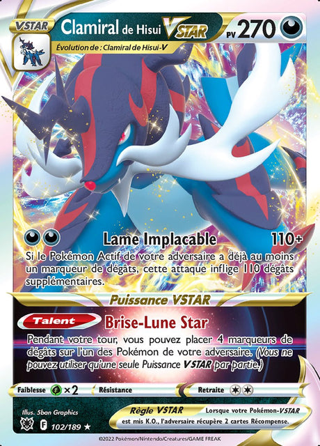 Clamiral de Hisui VSTAR - EB10 102/189 - Astres Radieux SWSH10 - Cartes Pokémon