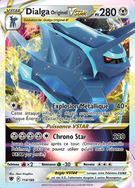 Dialga Originel VSTAR - EB10 114/189 - Astres Radieux SWSH10 - Cartes Pokémon