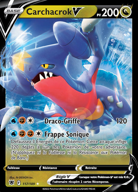 Carchacrok V - EB10 117/189 - Astres Radieux SWSH10 - Cartes Pokémon