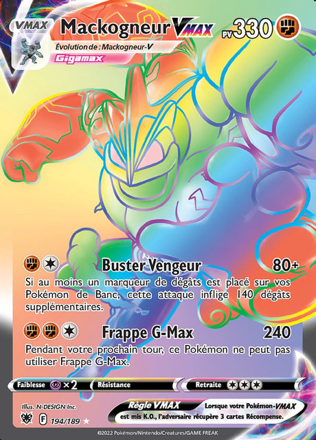 Mackogneur VMAX - EB10 194/189 - Astres Radieux SWSH10 - Cartes Pokémon