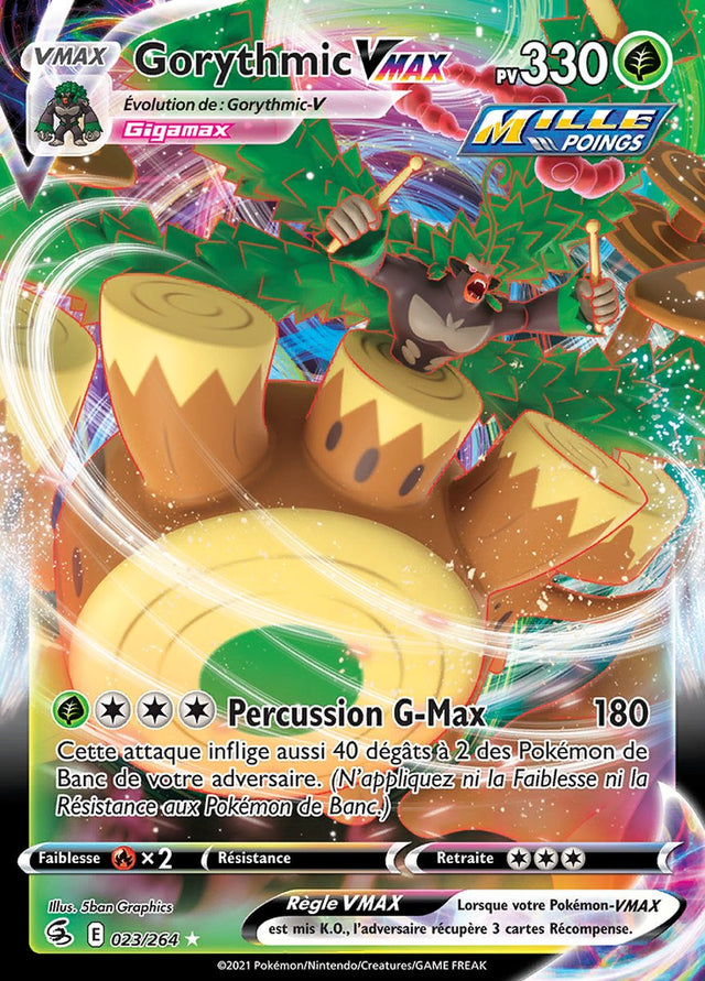 Gorythmic VMAX - EB08 023/264 - Poing de Fusion SWSH08 - Cartes Pokémon