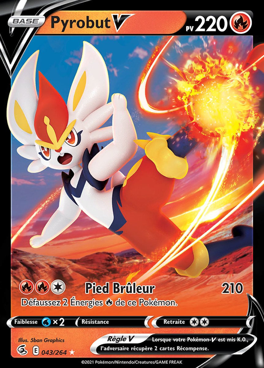 Pyrobut V - EB08 043/264 - Poing de Fusion SWSH08 - Cartes Pokémon