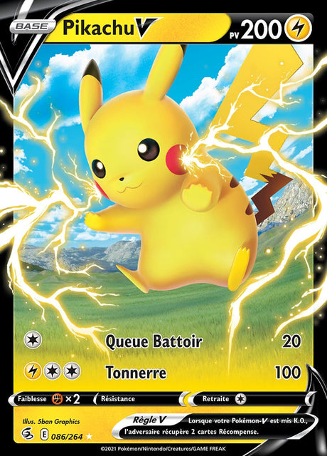 Pikachu V - EB08 086/264 - Poing de Fusion SWSH08 - Cartes Pokémon