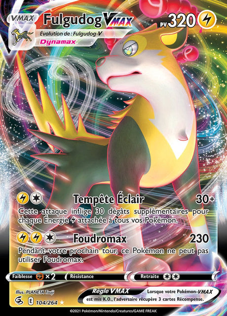 Fulgudog VMAX - EB08 104/264 - Poing de Fusion SWSH08 - Cartes Pokémon