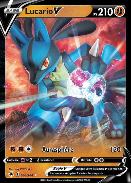 Lucario V - EB08 146/264 - Poing de Fusion SWSH08 - Cartes Pokémon