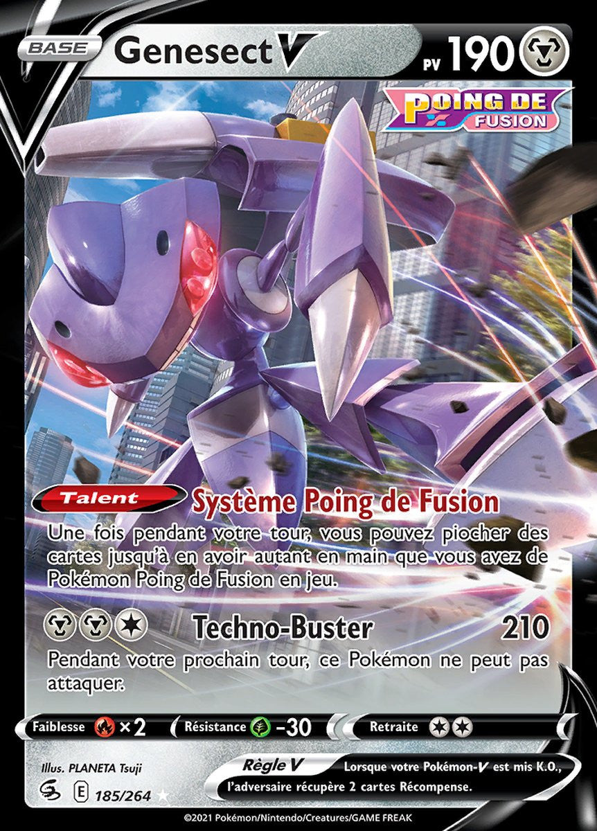 Genesect V - EB08 185/264 - Poing de Fusion SWSH08 - Cartes Pokémon
