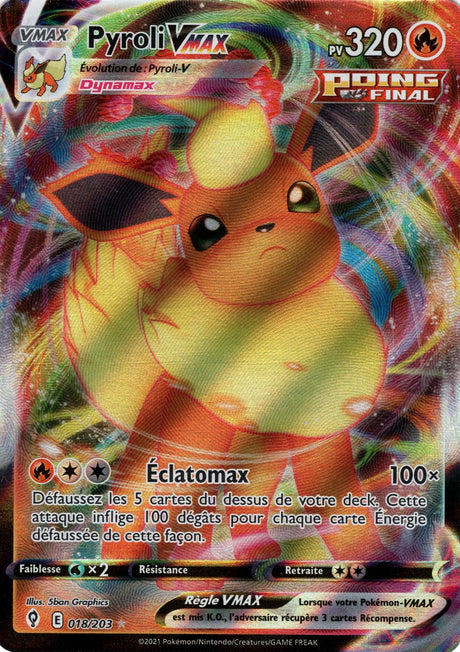 Pyroli VMAX - EB07 018/203 - Évolution Céleste SWSH07 - Cartes Pokémon